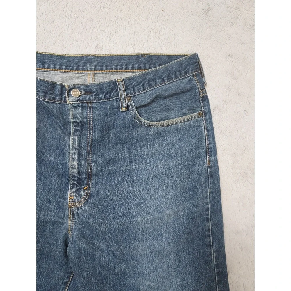 Levis Jean Shorts Mens 38 569 Baggy Skater Grunge Denim Blue Faded Jorts FLAW